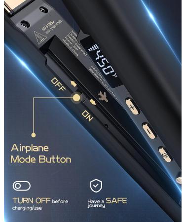 Buy Cordless Hair Straightener & Curler - 2-in-1 Portable USB Rechargeable Iron with 12800mAh Battery for Travel - Buy Online on GoSupps.com