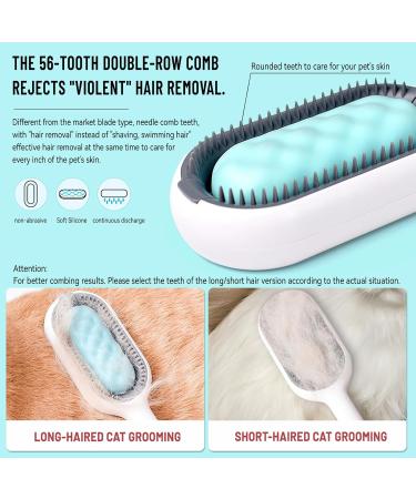 4-in-1 Cat Brush with Water Tank | Darryy Multifunctional Animal Hair Removal Comb for Cleaning Massaging & Grooming - Buy Online on GoSupps.com
