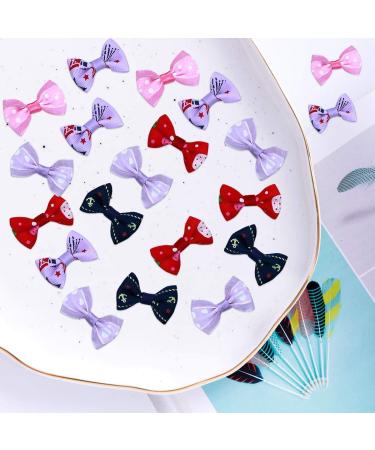 Netspower 50pcs Dog Hair Accessories - Loop Headdress Butterfly Hair Clips & Rubber Bands for Pets - Buy Online on GoSupps.com