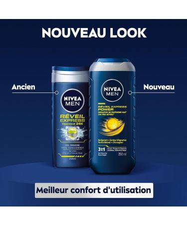 NIVEA MEN R veil Express Power Shower Gel (1 x 250 ml) Invigorating Cleansing Care Enriched with Citrus Infusion 3 in 1 S - Buy Online on GoSupps.com