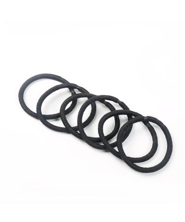 ZARI 50pcs Black Elastic Hair Ties Value Pack | Stretchable Non-Metallic Hair Ribbons for Men, Women, Girls, Boys | 4mm/2inch Ponytail Holders for Thick, Thin, Curly Hair - Buy Online on GoSupps.com