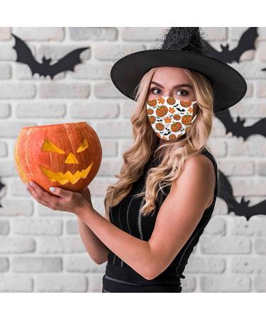 50PC Halloween Disposable Face_Masks for Adults Kids 3-Ply Colorful Breathable Face_Mask with Nose Wire Protective Facemask (50PC disposable for Adults I) - Buy Online on GoSupps.com