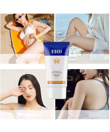 Ehd Sunscreen Sunscreen for Face Spf 50 Face Sunscreen Moisturizer Natural Sunscreen Facial Sunscreen Daily Uv Defense Sunscreen Fast-absorbing and Non-sticky (1PCS) - Buy Online on GoSupps.com