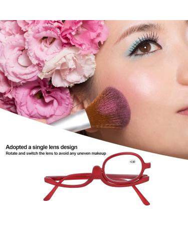 Shop Fashionable Makeup Reading Glasses - Rotating Eyeglasses with Flip Down Lens (+3.00) for Perfect Eye Makeup - Buy Online on GoSupps.com