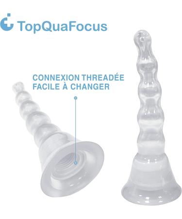 TopQuaFocus Enema Bulb Kits for Men & Women - 5 Nozzles 27.56 Silicone Tube BPA Free - Intimate Shower & Anal Douche - Buy Online on GoSupps.com