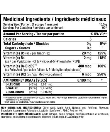 ALLMAX Nutrition - Aminocore BCAA - 8g BCAAs - 100% Pure Branch Chained Amino Acids - Gluten Free - Fruit Punch - 945 Gram Fruit Punch 90 Servings (Pack of 1) 8g Bcaas - Buy Online on GoSupps.com