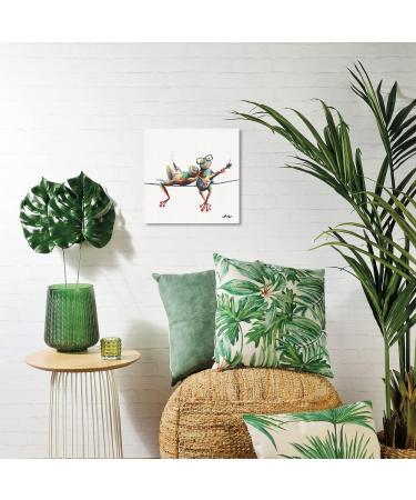 Happy Frogs Canvas Wall Art Decor with Glasses - 30x30cm - Buy Online on GoSupps.com