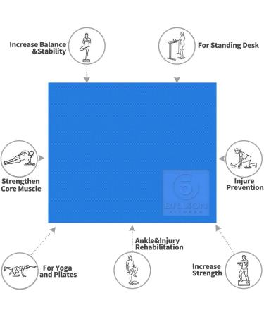 5BILLION XL Foam Balance Pad for Physical Therapy & Yoga - Non-Slip Exercise Pad for Fitness & Stability Workouts - Blue, Large Size (19.6 x 15.7 x 2.4) - Buy Online on GoSupps.com