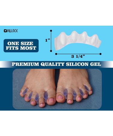 Toe Spacers for Pain Relief | Bunion Corrector & Toe Separators for Men & Women | Yoga & Workouts - Clear - Buy Online on GoSupps.com