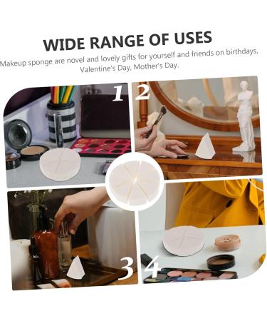 4 Sets Triangular Sponge Puff Wedge Makeup Sponge Loose Touch Makeup Portable Blender Makeup Puffs for Powder Emulsion Girls Face Dry Touch White - Buy Online on GoSupps.com