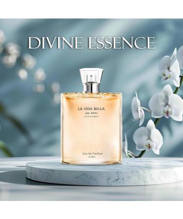 La Vida Bella Eau de Parfum Spray Perfume Fragrance For Women-Daywear Casual Daily Cologne Set with Suede Pouch- 3.4 Fl Oz Bottle Beauty Gift for Birthday Anniversary - Buy Online on GoSupps.com