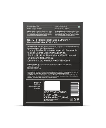 Beardo_Darkside & Godfather Perfume for Men 20ml x 2 | Godfather EDP with Aromatic Spicy Perfume for Men Long Lasting Perfume for Date night fragrance | Fresh Woody Premium Darkside fragrance - Buy Online on GoSupps.com