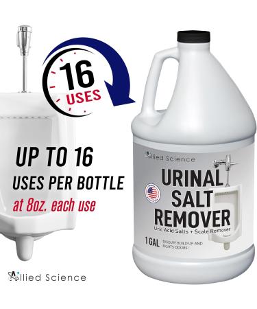 Urinal Salt Remover - Effective Uric Acid Scale Remover & Odor Eliminator - 1 Gallon (128 fl oz) - Ideal for International Shipping - Buy Online on GoSupps.com