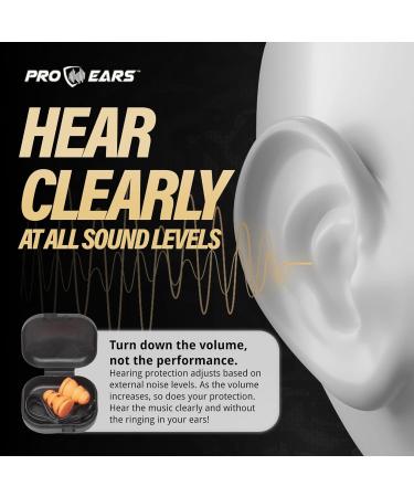 Pro Ears Audiomorphic Earplugs - Shooting & Concert Noise Canceling Ear Protection with Carrying Case (Large Orange) - International Shipping Available - Buy Online on GoSupps.com