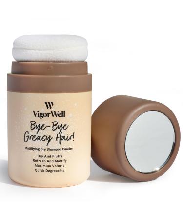 Dry Shampoo Powder for Women - Natural Non-Aerosol Travel Size (12g/0.42 Oz) for Dark Hair White