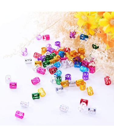 AMASAWA 70-Piece Dreadlocks Metal Hair Cuffs & Colorful Pearls - Vibrant Hair Accessories for Braids & Dreadlocks - Buy Online on GoSupps.com