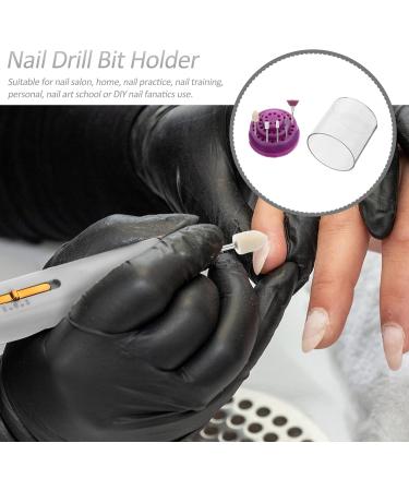 FRCOLOR Nail Drill Bits grinding head box Nail Bit Organizer Holes Bits Displayer nail bit Nail Salon bits for nails Nail Bit manicure pp plastic Tool Nail Drill Bit Storage Holder - Buy Online on GoSupps.com