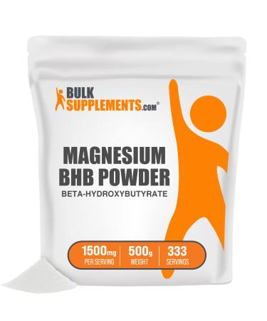 BULKSUPPLEMENTS.COM Magnesium BHB Powder - Beta-Hydroxybutyrate Powder for Ketosis & Ketogenic Diet - 1500mg (1.5g) per Serving 333 Servings (500 Grams - 1.1 lbs) 333.0 Servings (Pack of 1)