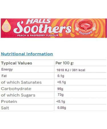 Halls Soothers 5X 45g Mixed Flavour Drops Mints Cherry Strawberry Peach & Raspberry Blackcurrant Honey & Lemon Bundle - Buy Online on GoSupps.com