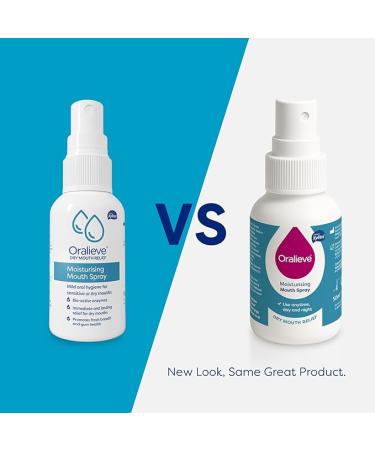 Oralieve Moisturising Dry Mouth Relief Spray (1 x 50ml), Dry Mouth Relief for Sore, Sensitive Mouths. Hydrating Dry Mouth Spray with Xylitol to Protect Teeth - Genuine Oralieve Dry Mouth Relief Spray - Buy Online on GoSupps.com
