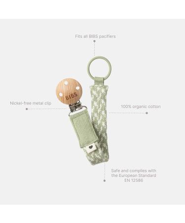 BIBS Paci Braid: Organic Cotton Pacifier String - Danish Design OneSize (0-36 Months) in Blush/Ivory - Buy Online on GoSupps.com