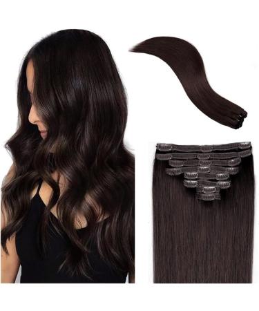 Hair Extensions Clip in Hair Extensions Human Hair Dark Brown Human Hair Clip in Hair Extensions Real Human Hair Double Lace Weft Brazilian Virgin Human Hair Extensions (#2) Natural Human Hair(20inch 20inches 240g - Buy Online on GoSupps.com