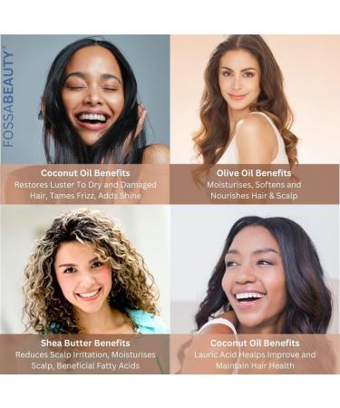 Fossa Coconut Oil Hair Treatment with Shea Butter | Lightweight Hair Oil for All Types | Prevents Split Ends & Reduces Breakage | 100ml - Buy Online on GoSupps.com