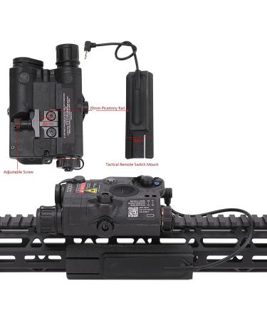 Ratulie Upgraded PEQ 15 Model Green Laser & IR Flashlight Combo - 270 Lumens for AEG GBB CQB Rifle - Airsoft Black - Buy Online on GoSupps.com