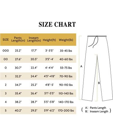 FitsT4 Karate Pants 8oz Middleweight - Elastic Waist Martial Arts Pants for Training & Competition - White (Size 000-5) - Buy Online on GoSupps.com