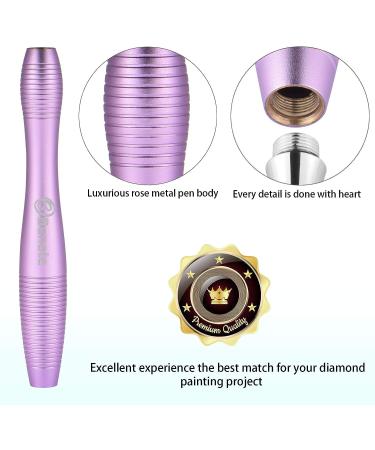 Benote Metal Diamond Art Painting Pen - Ergonomic Screw-In Tip Tool for 5D Diamond Art - Purple - Buy Online on GoSupps.com