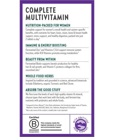 New Chapter Women's Advanced Multivitamin - 72 Vegetarian Tablets for Optimal Health - Buy Online on GoSupps.com