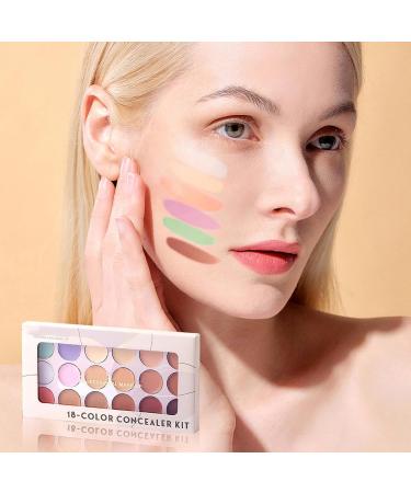  G n rique 18 Color Concealer Palette Full Coverage Waterproof Blendable Cream Formula Multiuse for Contouring Color Correcting Skin Tone Balancing Daily and Professional Makeup 20g - Buy Online on GoSupps.com