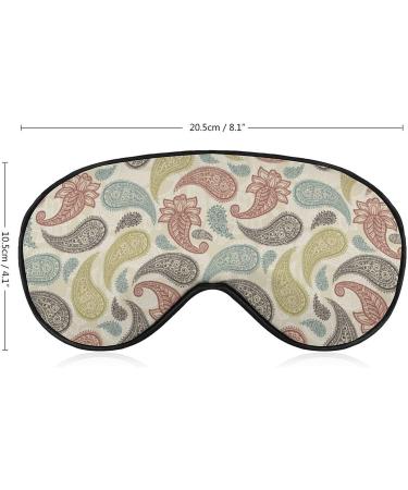 Shop Retro Paisley Sleep Mask for Women | Adjustable Eye Shades with Elastic Strap - Perfect for Travel & Sleep - Buy Online on GoSupps.com