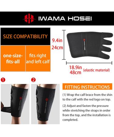 Calf Brace Shin Splint Compression Sleeve Support for Men | CALF FIT MIDDLE - Ultimate Lower Leg Relief - Buy Online on GoSupps.com