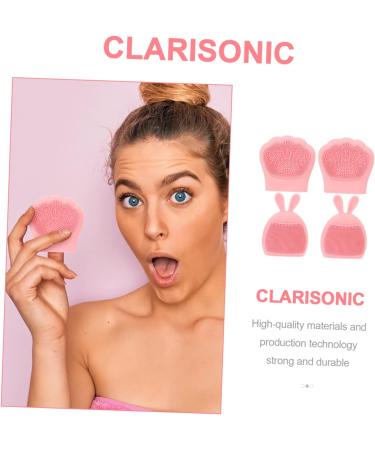 FOMIYES 8 Pcs Rabbit Ears Facial Brush Face Cleaner Face Massager Hand Held Massager Handheld Massagers Facial Cleansing Brush Facial Cleaning Brush Pore Brush Household Miss Silica Gel Light Pinkx2pcs 7.5x7.5cmx2pcs - Buy Online on GoSupps.com