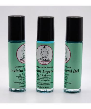 Invictus Legend Inspired Body Oil for Men - Compare to Aroma - 1/3 oz Roll-On - International Shipping Available - Buy Online on GoSupps.com