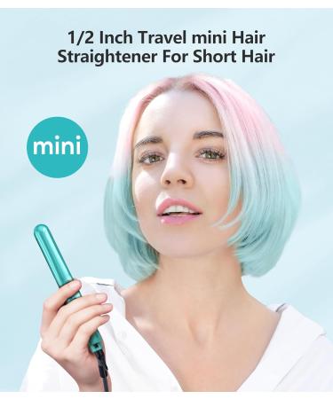 Terviiiix Mini Hair Smoothing Iron - Portable Ceramic Straightener for Short Hair & Curls - Ideal for Travel - Lightweight & Compact - Blue - Buy Online on GoSupps.com