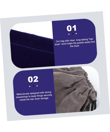 BELLIFFY 2pcs Storage Bag Travel Bag Drawstring Hair Dryer Pouch Gym Bag Hair Dryer Dust Bag Flocking Cloth - Buy Online on GoSupps.com