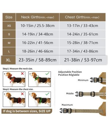 Buy Heele Dog Harness for Large Dogs - Anti-Training Reflective Soft Padded Breathable - XL Brown - Buy Online on GoSupps.com