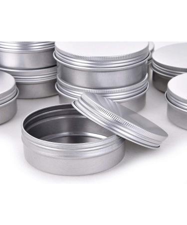 4oz Aluminum Tin Jar Refillable Containers - 12 Pack | 120ml Round Tin Bottle for Cosmetic, Lip Balm, Cream - Buy Online on GoSupps.com