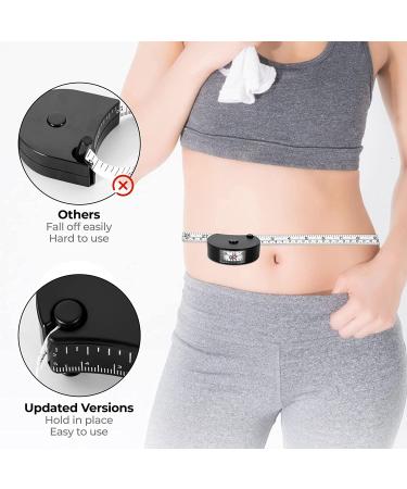 Body Tape Measure Set - 60Inch/150cm, 3 PCS Black, Body Measuring Tape for Weight Loss, Fitness, Bodybuilding - Retractable Sewing Tape for Tailors, Lock Pin, Single Hand Operation - Buy Online on GoSupps.com