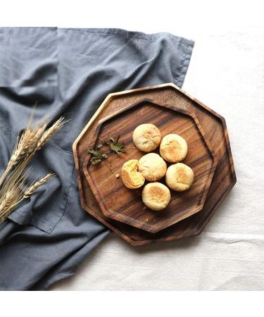 Shop Acacia Serving Trays Set - 2 Wooden Serving Boards for Vegetables Fruits Cheese & Desserts - Perfect for Parties - 12 & 10 Inch - Buy Online on GoSupps.com