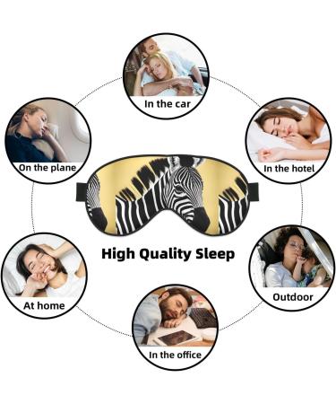 Black and White Zebra Unisex Adjustable Buckle Blackout Sleep Eye Mask for Travel Yoga & Office Naps - Shop Now - Buy Online on GoSupps.com