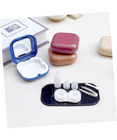 Solustre Contact Lens Case - 2 Sets Lens Container & Fashion Make-Up Mirror Box for International Shipping - Buy Online on GoSupps.com