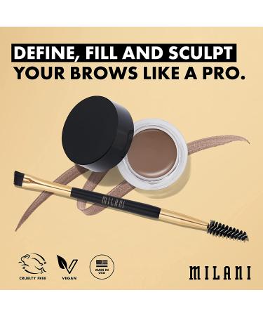 Milani Stay Put Brow Color - Dark Brown (0.09 oz) Vegan & Cruelty-Free 2 Pc Set - Buy Online on GoSupps.com