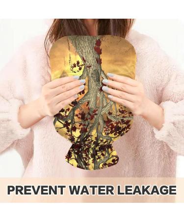 Naanle Hot Water Bottle with Lid - Tree in Golden Landscape | 1L Heat Bottle for Back Pain Relief & Warmth | Ideal Hand & Foot Warmer & Cold Therapy - Buy Online on GoSupps.com