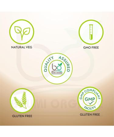 Bhumi Organic Organic Ashwagandha 2 100 mg - 60 Veggie Capsules Pure Organic Ashwagandha Powder and Root Extract - Stress Relief Mood Enhancer - Buy Online on GoSupps.com