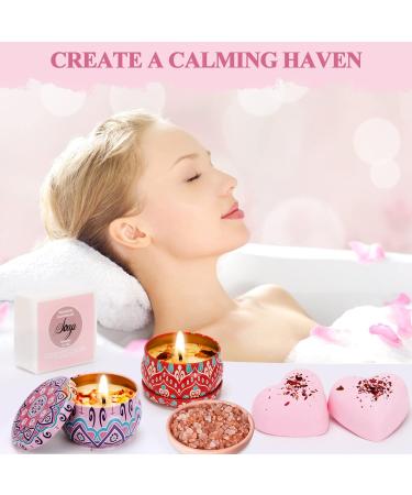 Pamper Gifts Set for Women - Relaxation Bath Hamper with Lavender Essential Oil, Bath Bomb, Candle, Wine Tumbler, Sleep Mask - Perfect Birthday Gift for Her - Buy Online on GoSupps.com