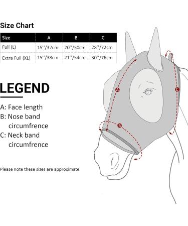 Buy Harrison Howard Stretchable UV Protection Fly Mask - Extra-Full Dark Blue with Full Visibility & Ventilated Earmiths - Ideal for Horses - Buy Online on GoSupps.com