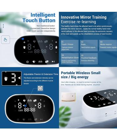 Finger Hand Training Device Rehabilitation Robot Gloves Stroke Hemiplegia Rehabilitation Training Equipment Finger Straightening Brace Guard Protector for Hand Righthand 12age(child) - Buy Online on GoSupps.com